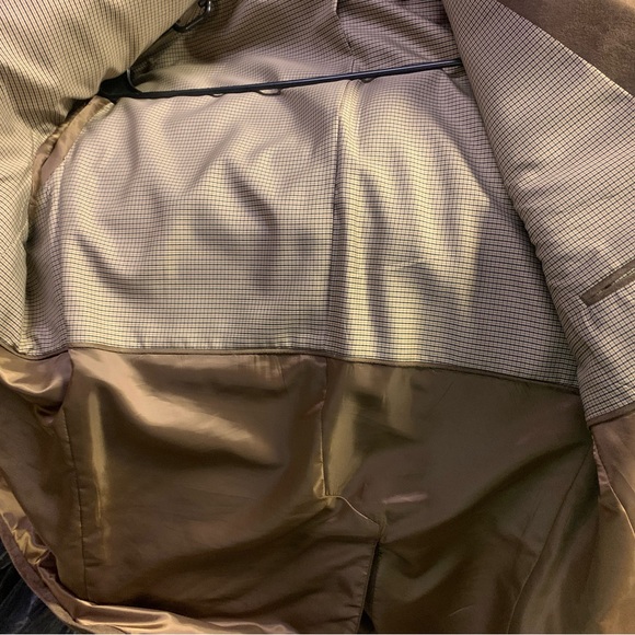 Men's Tan Chaps 42R Faux Suede Blazer - Picture 8 of 11